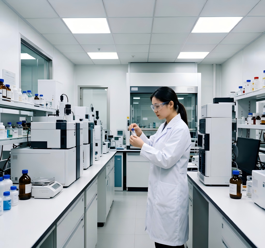 汉隆环保技术人员在实验室进行分析研发